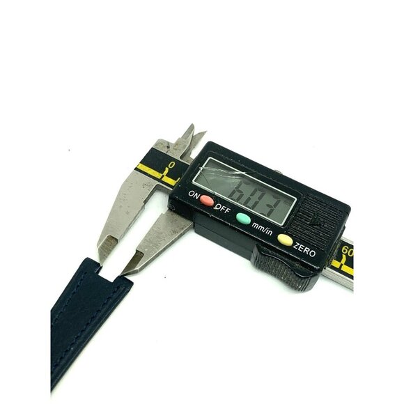 Tissot Watch Replacement Band Blue Leather 16mm Notched Strap Silver Steel Clasp main image 4